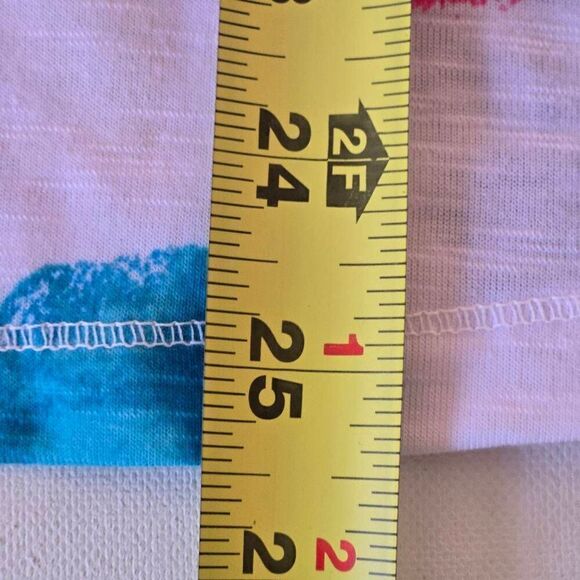 Multiples Womens Abstract Multi Color Flare Sleeve Art to Wear Top Small - Picture 9 of 11